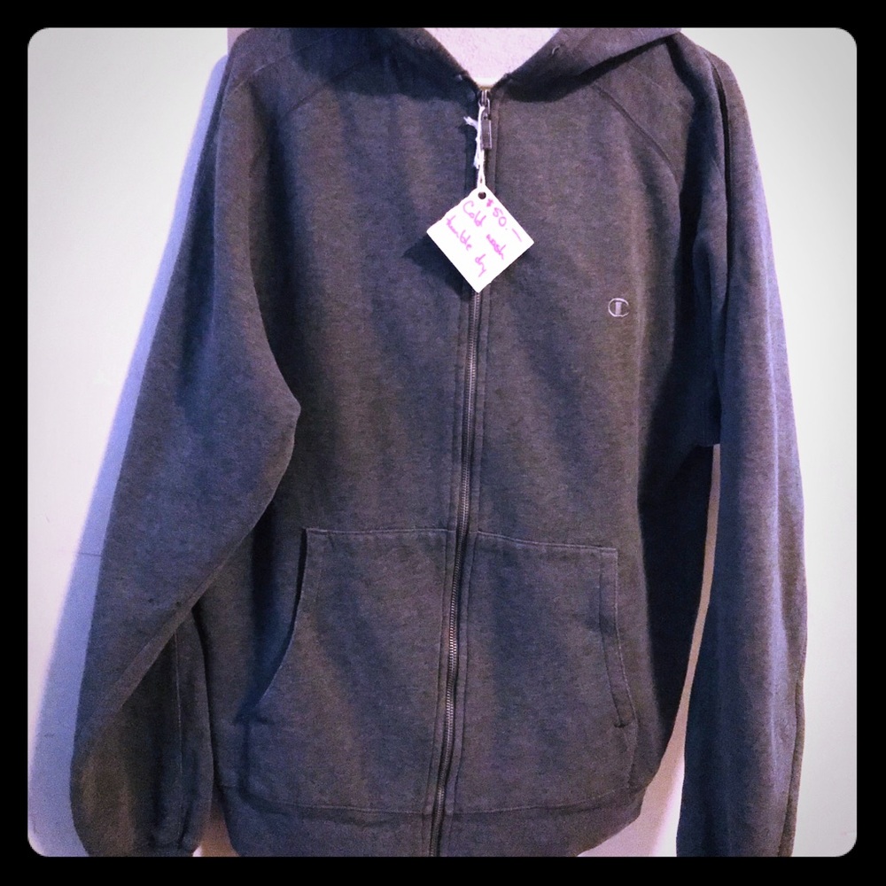Hand painted Grey Champion M XL Hoodie